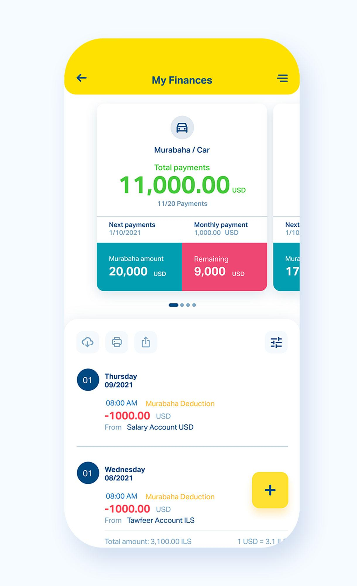 Palestine Islamic Bank, Web & Mobile App