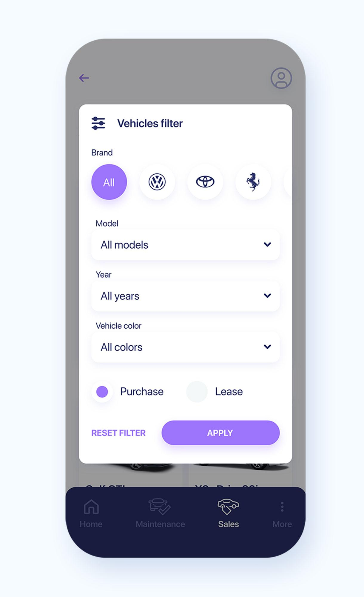 Dealership app