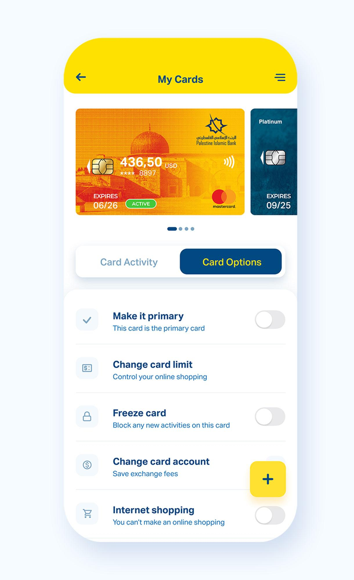 Palestine Islamic Bank, Web & Mobile App