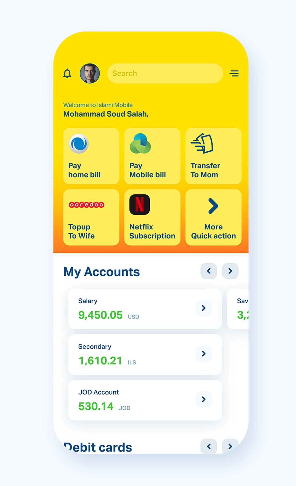 Palestine Islamic Bank, Web & Mobile App