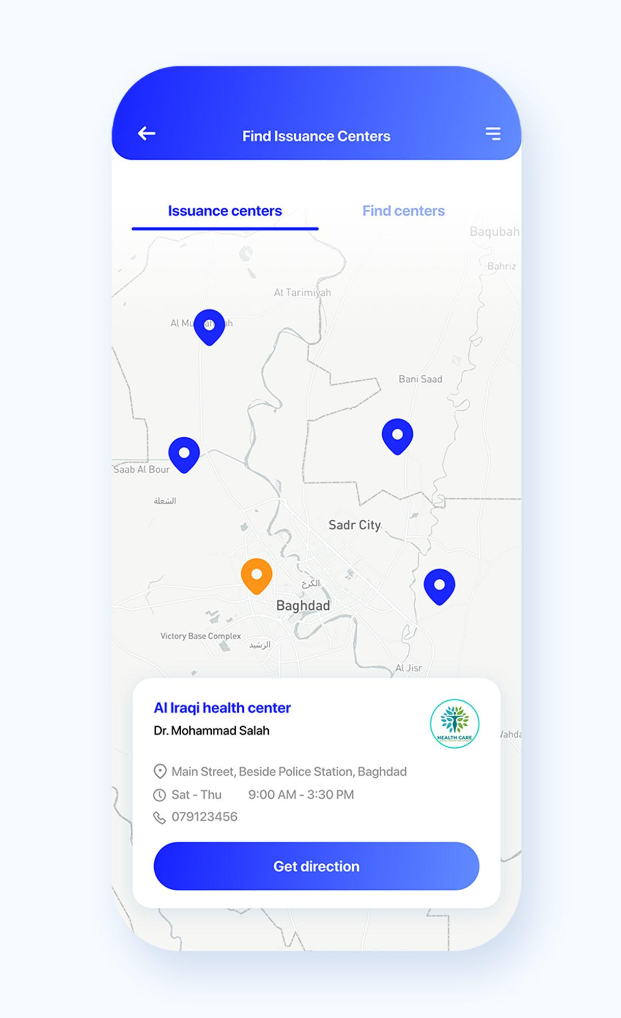 Iraq Pass web and mobile App