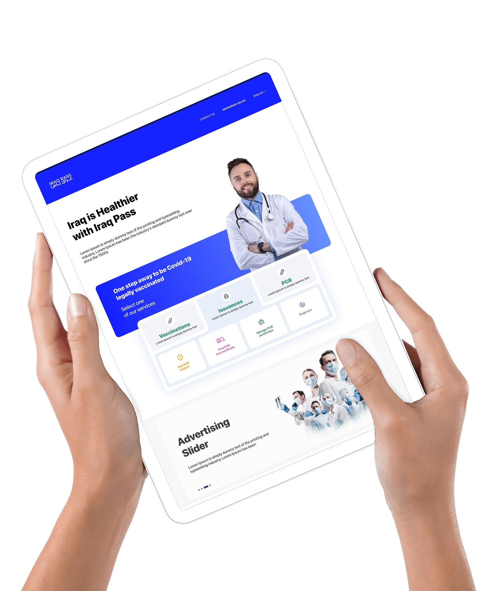 Iraq Pass web and mobile App