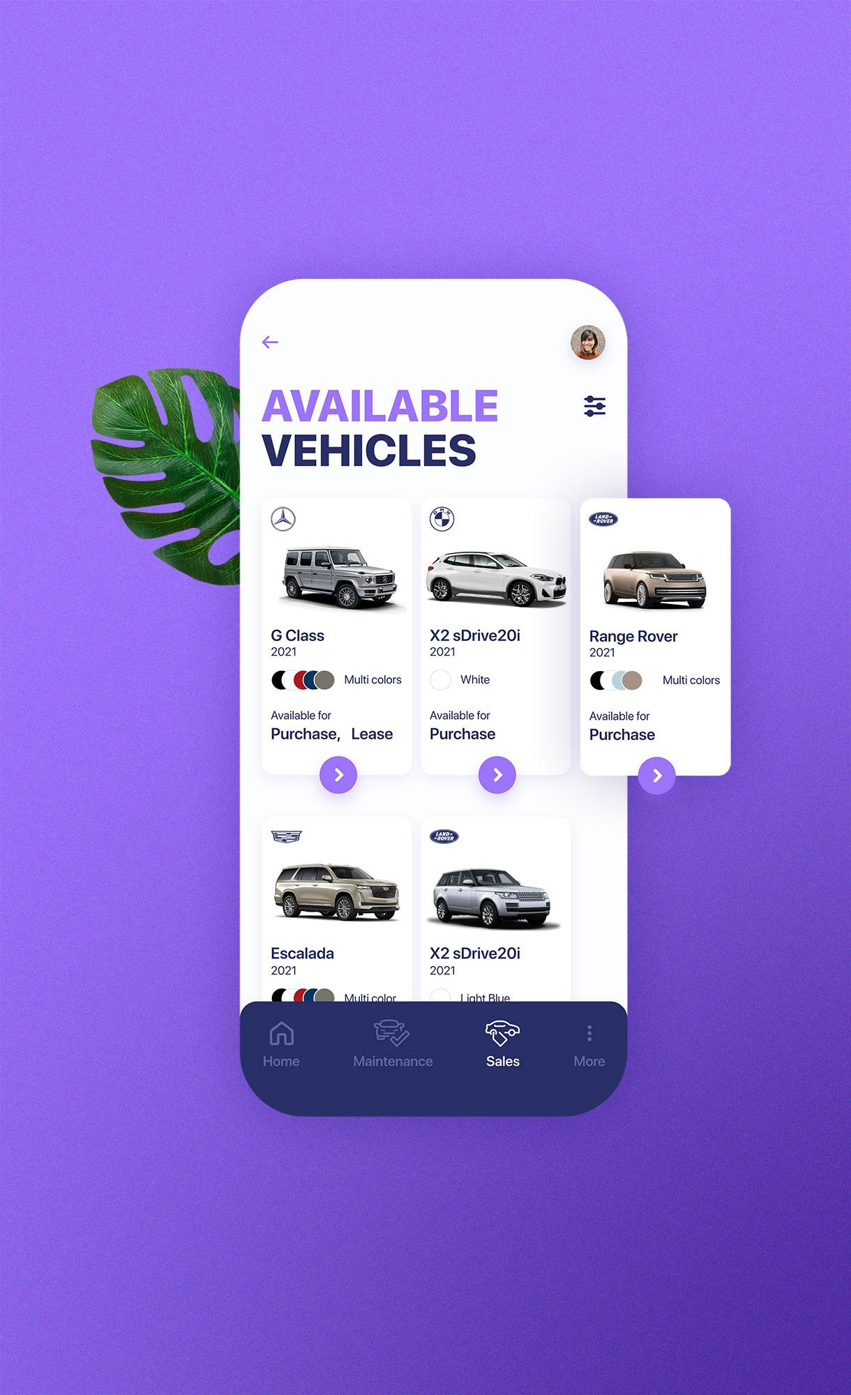 Cars dealership app
